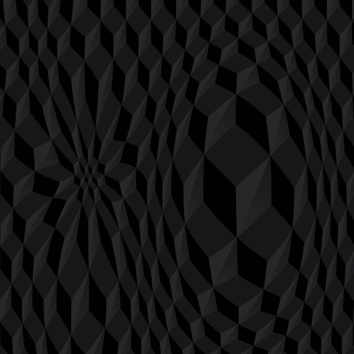 Abstract 3d Geometric Art On Blank Black Background Background