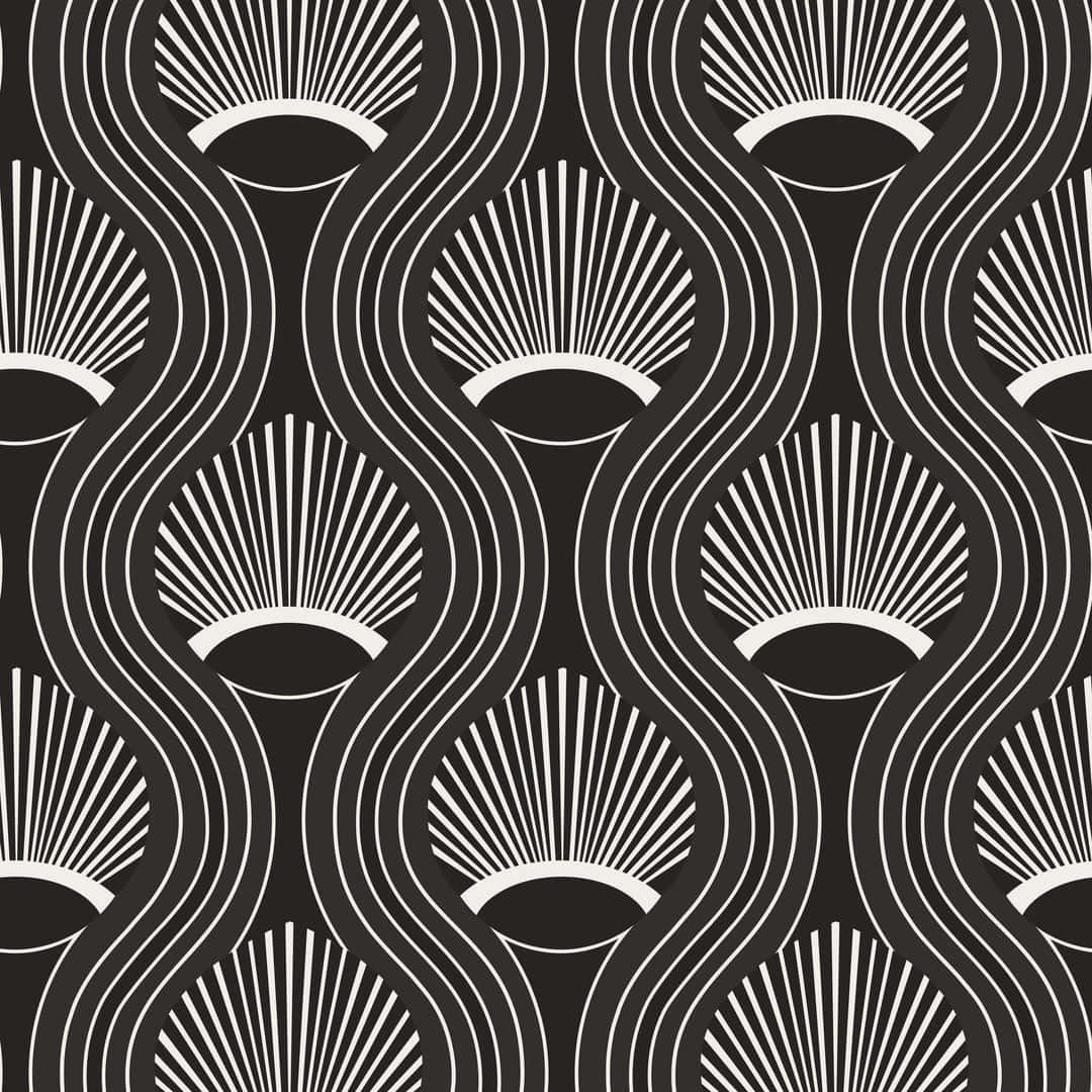 Abstract African Fan Print Pattern Background