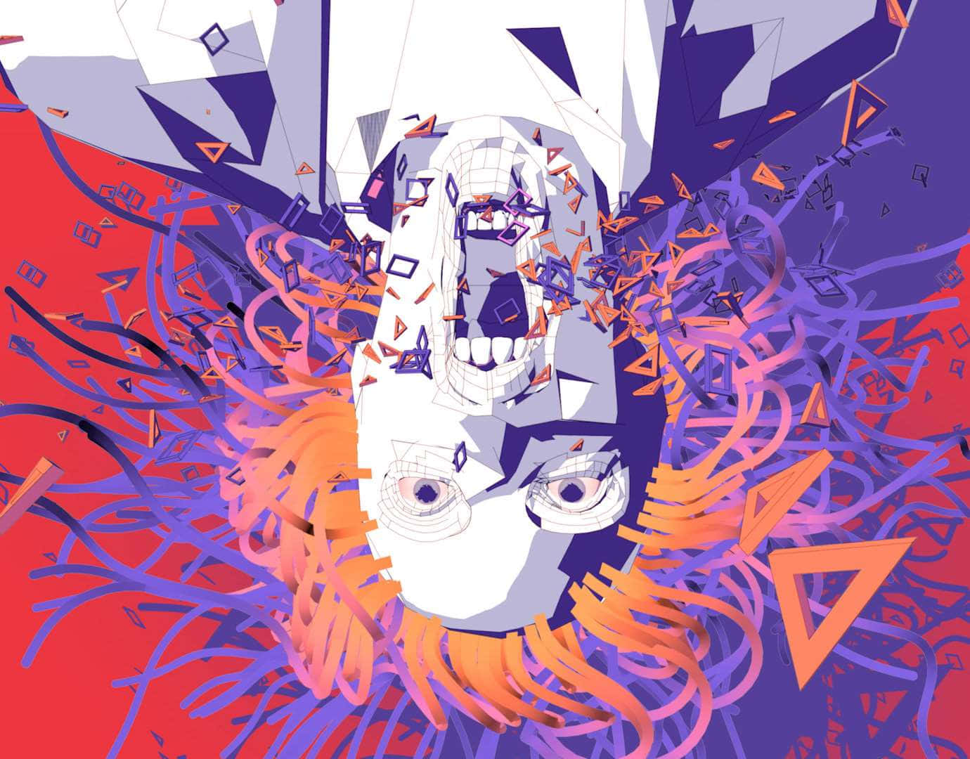 Abstract Anime Explosion Background