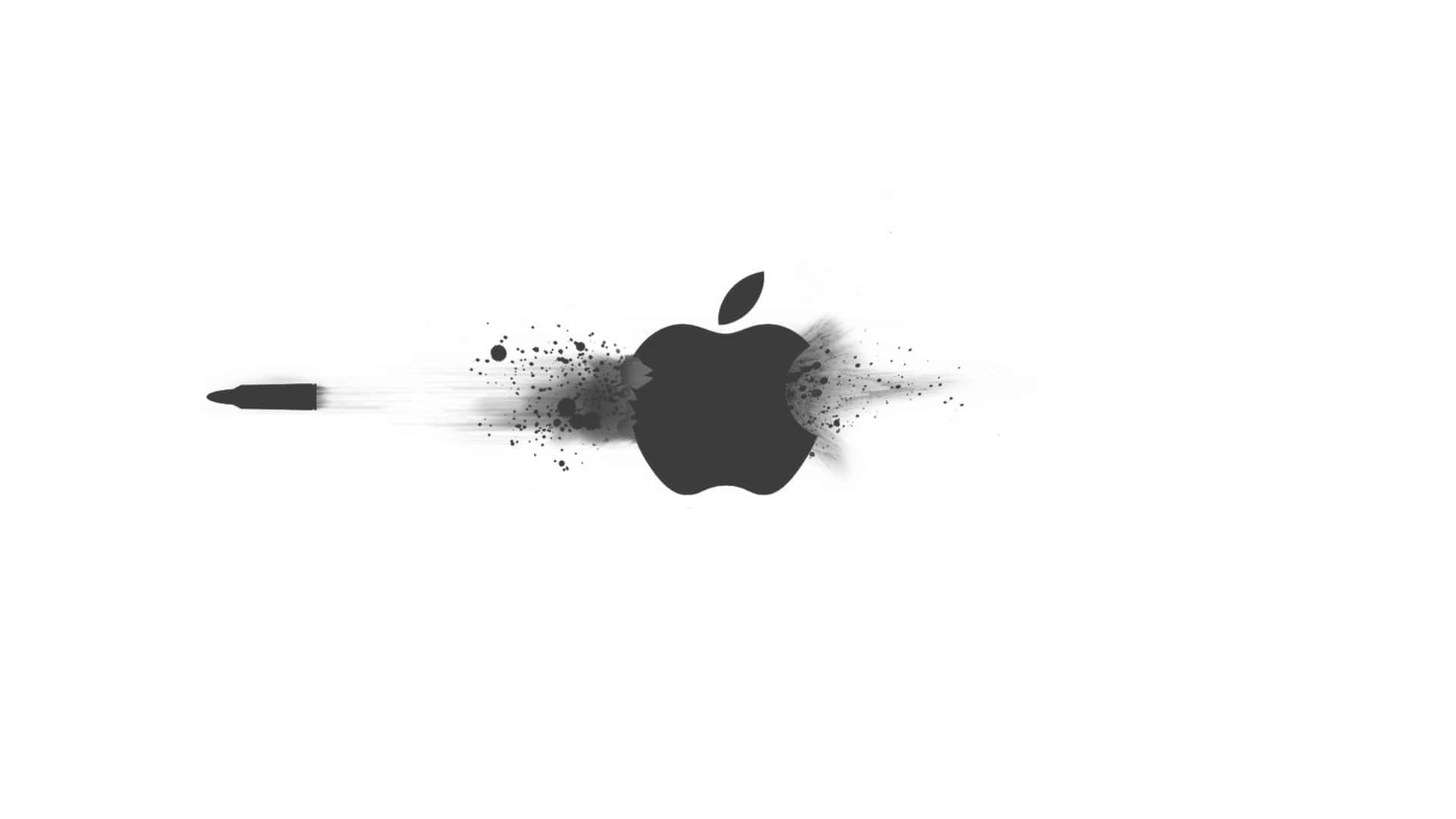 Abstract Apple Logo Explosion4 K B W Background