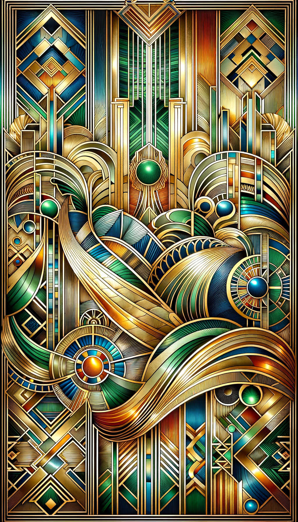 Abstract Art Deco Design Background