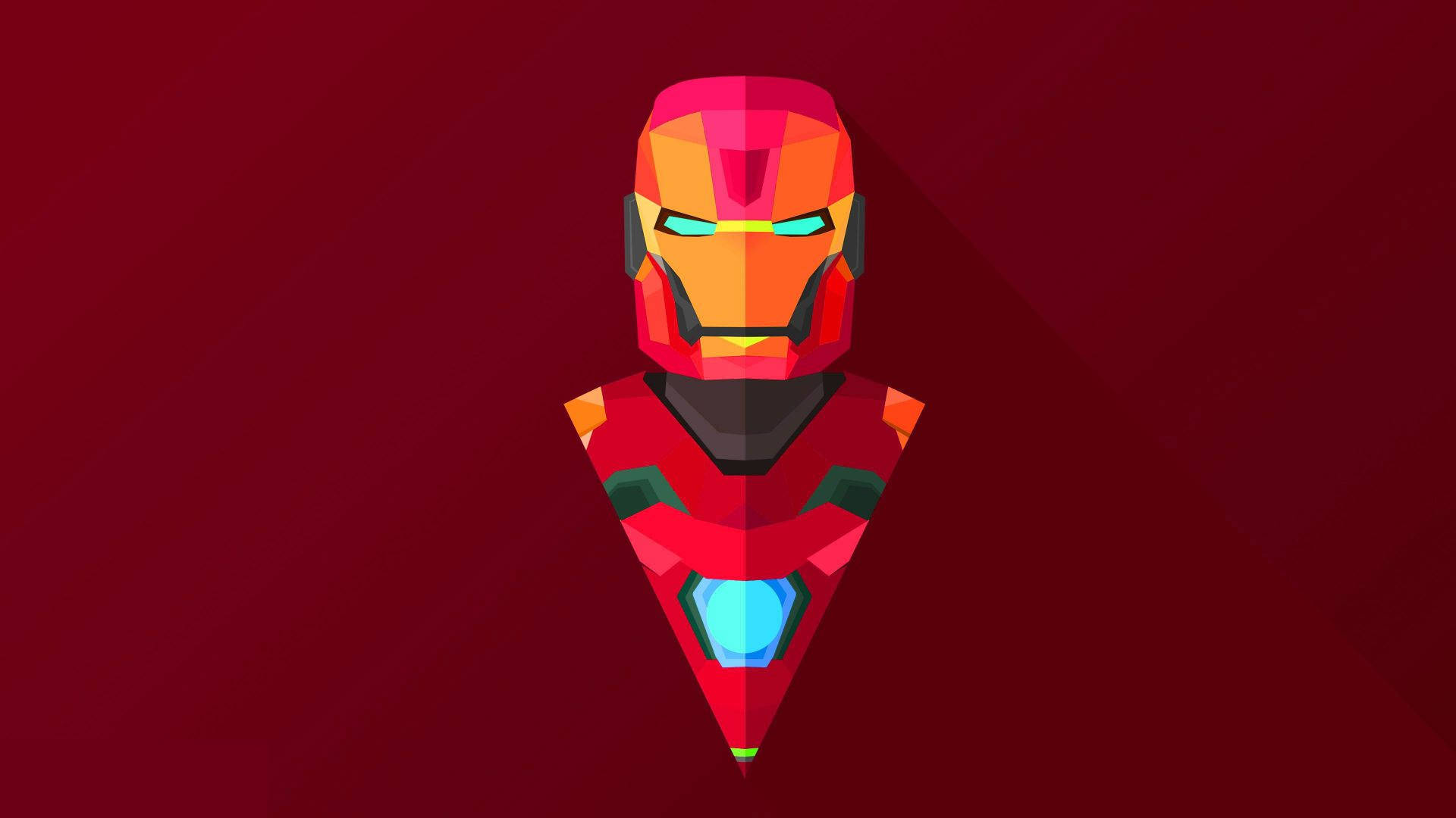 Abstract Art Iron Man Superhero Background