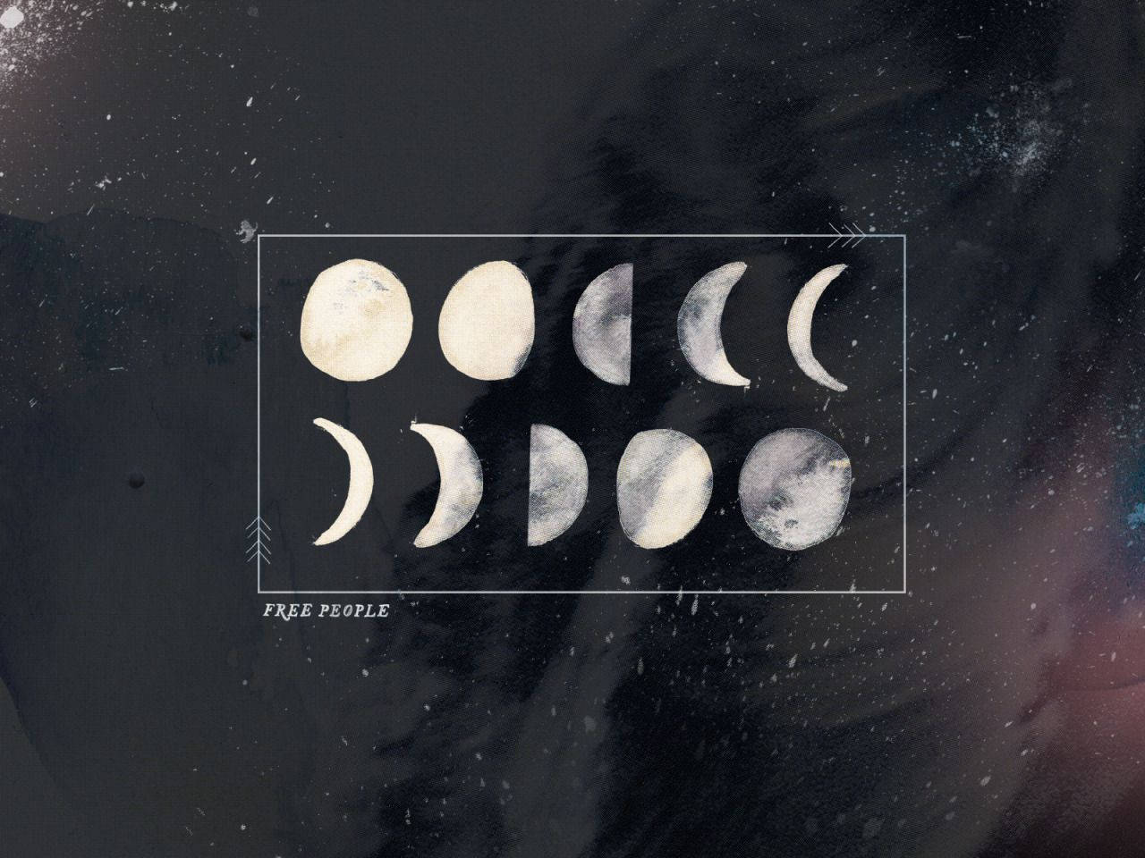 Abstract Art Of The Moon Phases Background