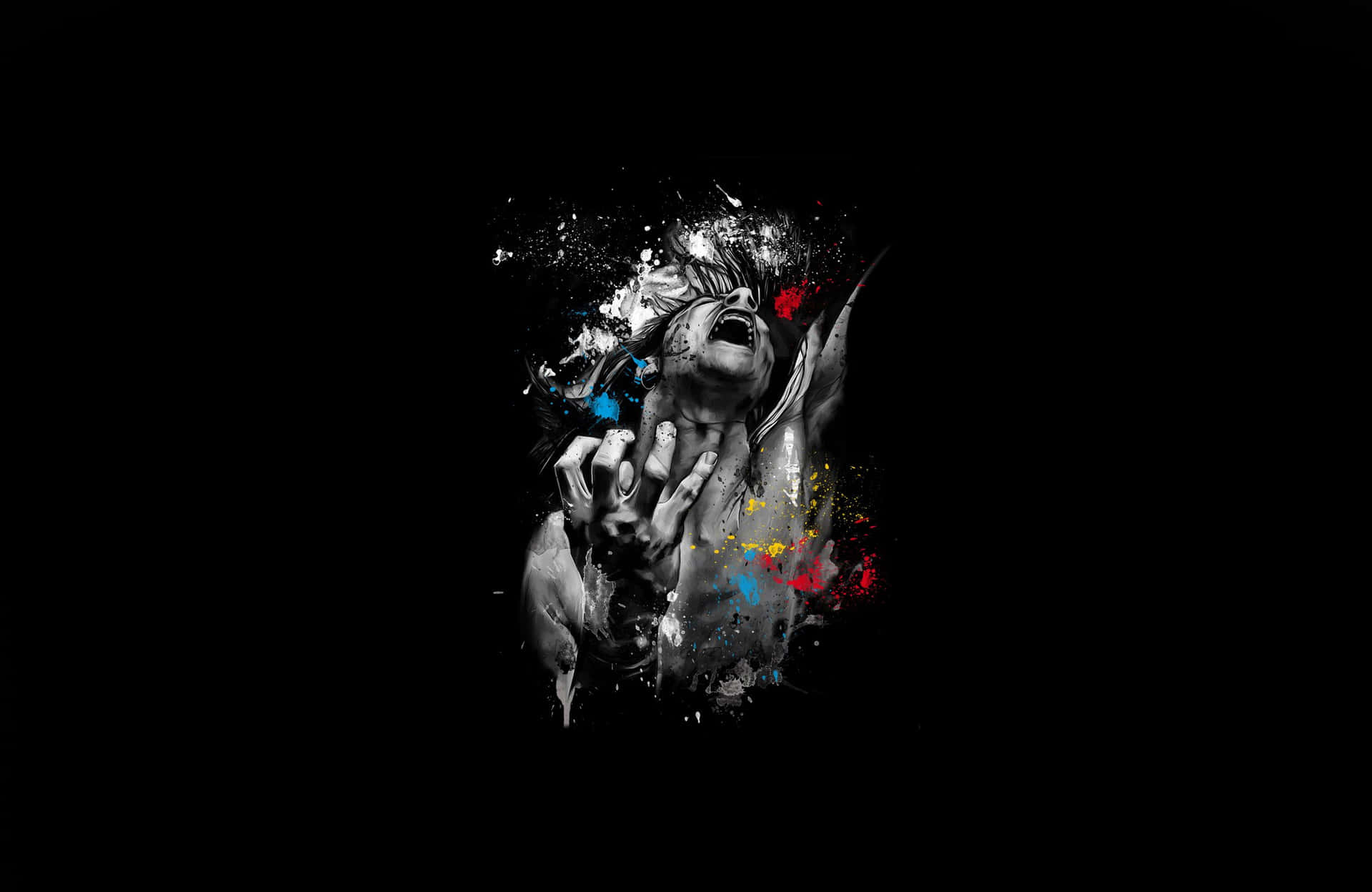 Abstract Artistic Expressionin Black Background