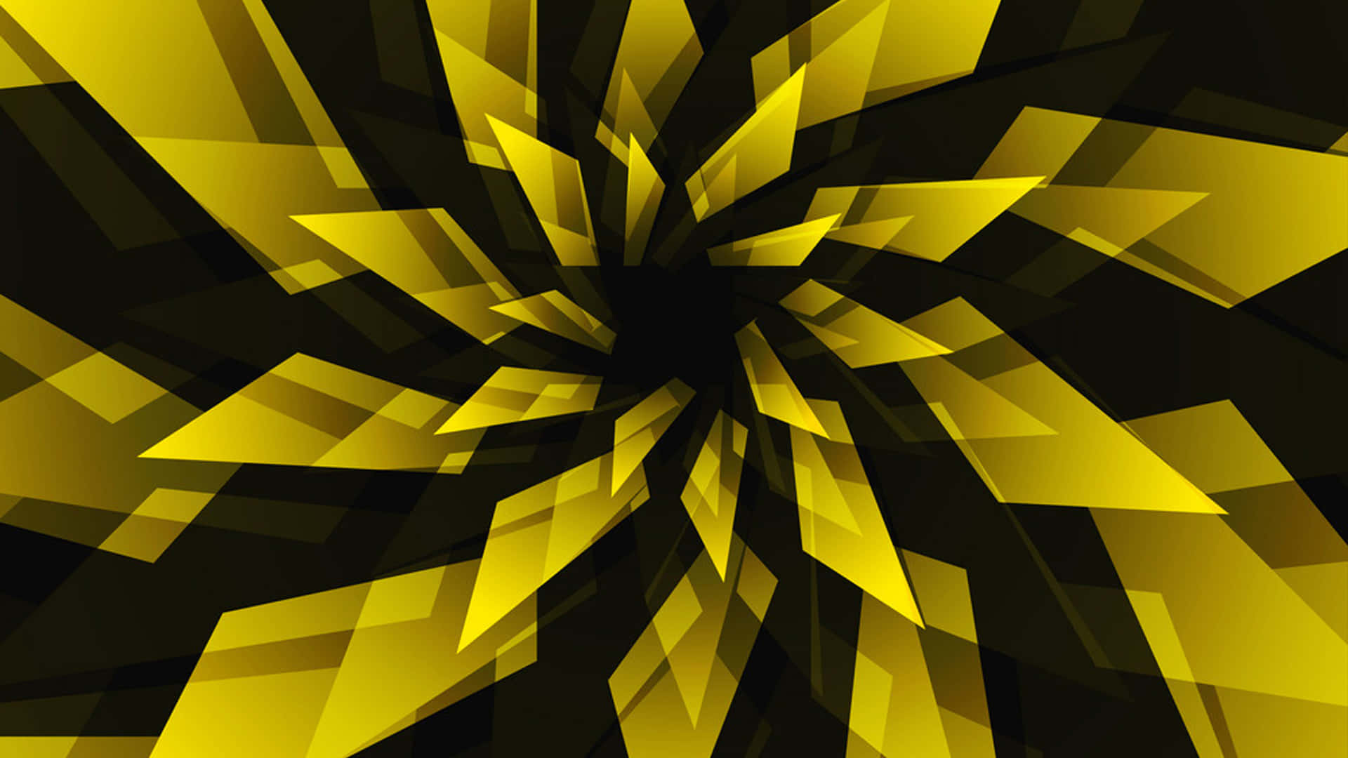 Abstract Artistry - A Blend Of Black And Yellow