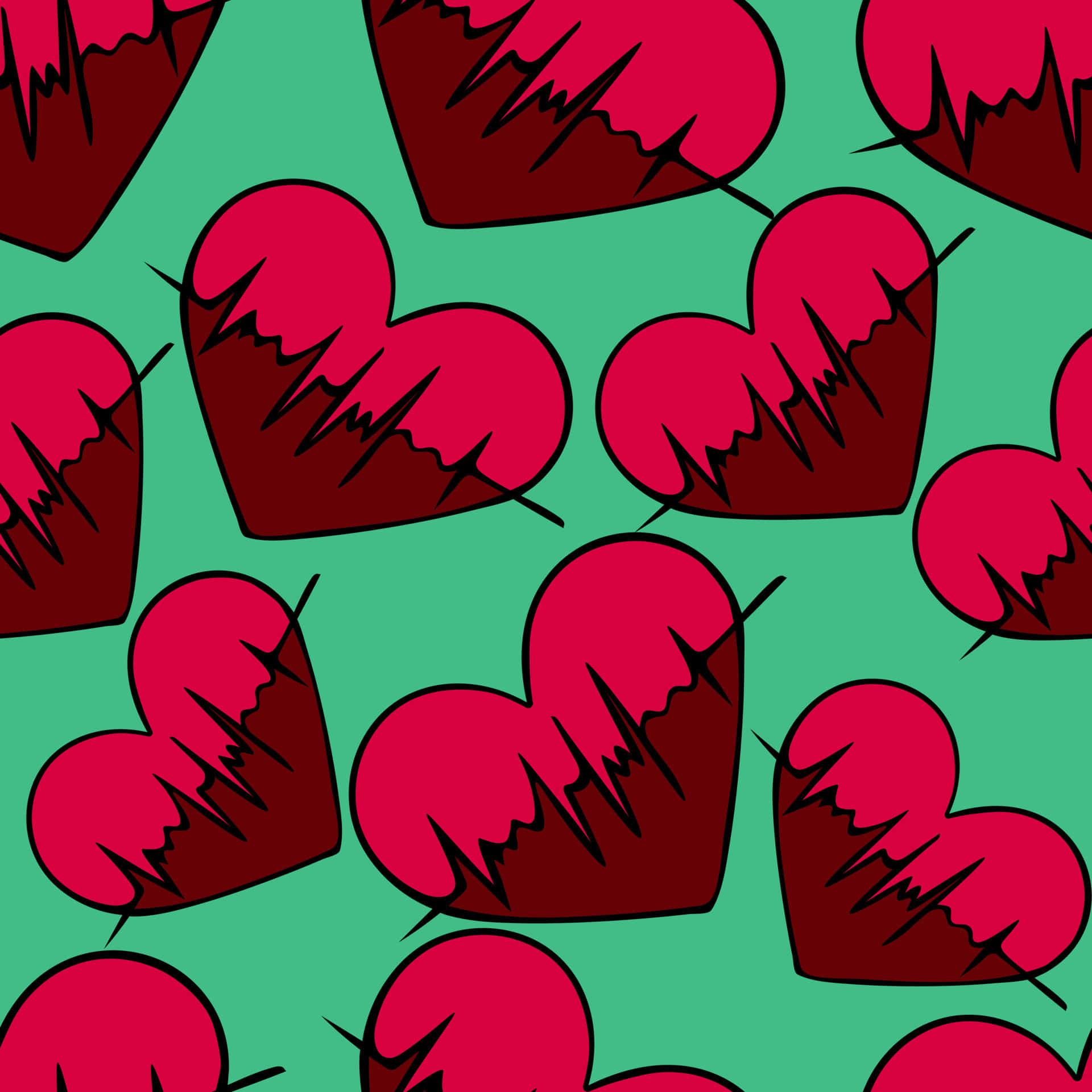 Abstract Artwork Depicting Vital Heart Rate Background