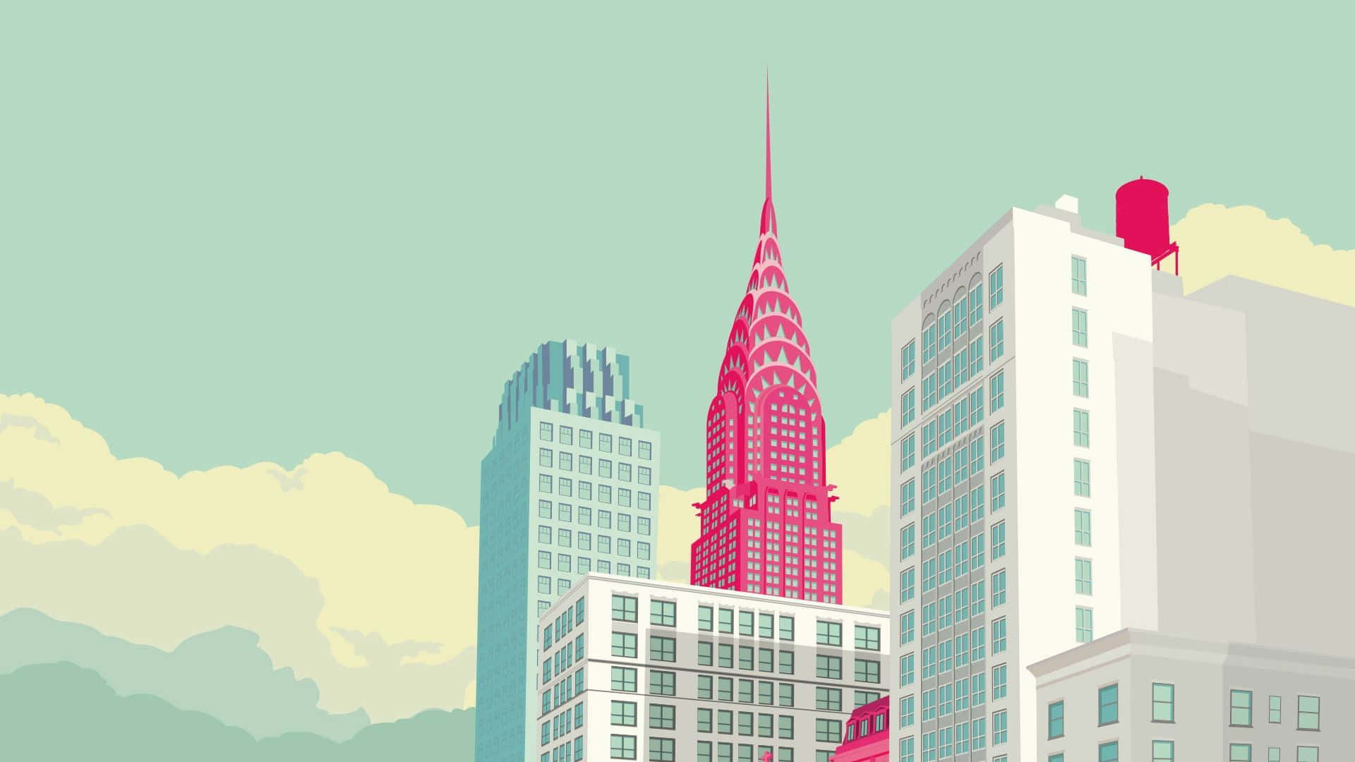 Abstract Artwork In New York Background