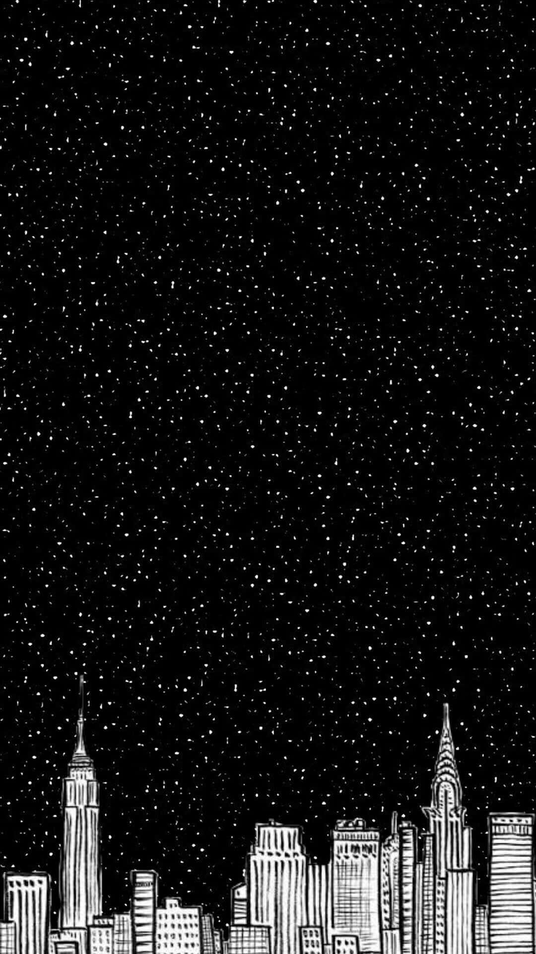 Abstract Black And White Star Design Background