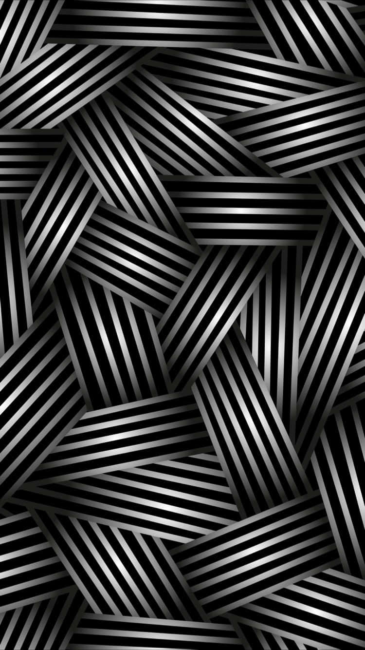 Abstract Black Gray Striped Pattern