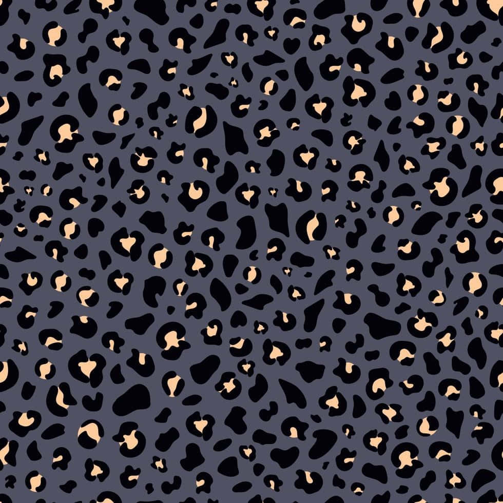 Abstract Black Leopard Print Pattern Background