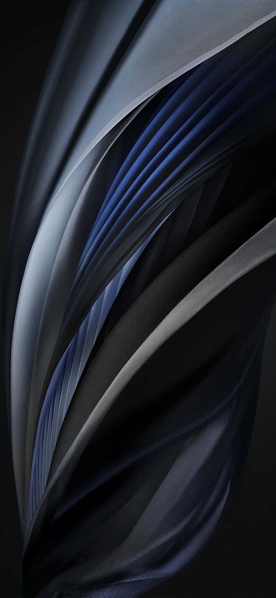 Abstract Black Silk Curves Background