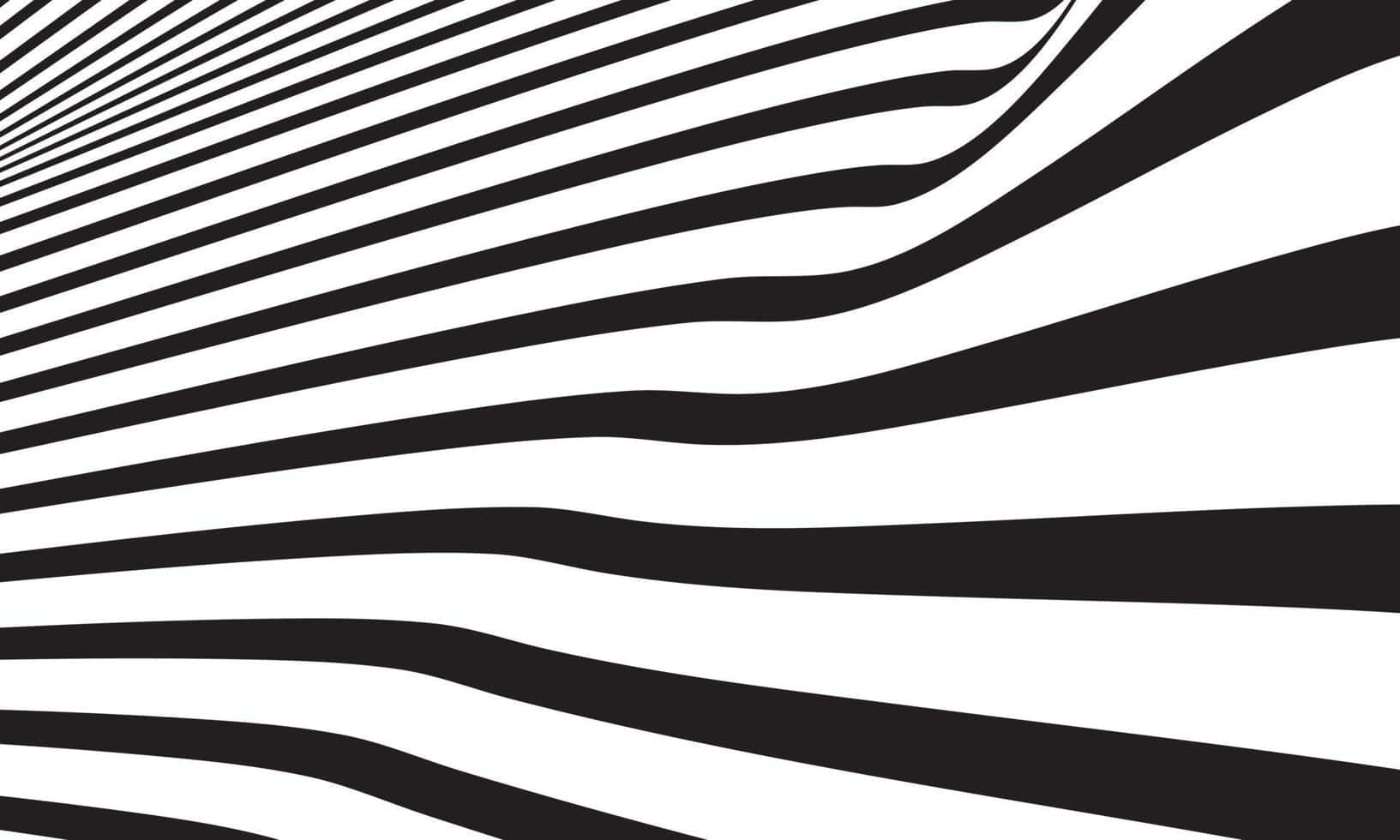 Abstract Black White Wavy Lines Background