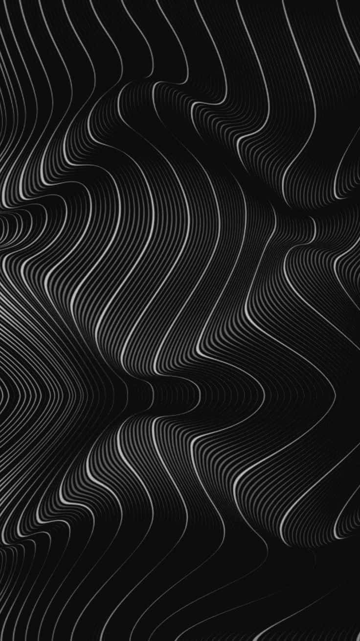 Abstract Black White Wavy Lines Background