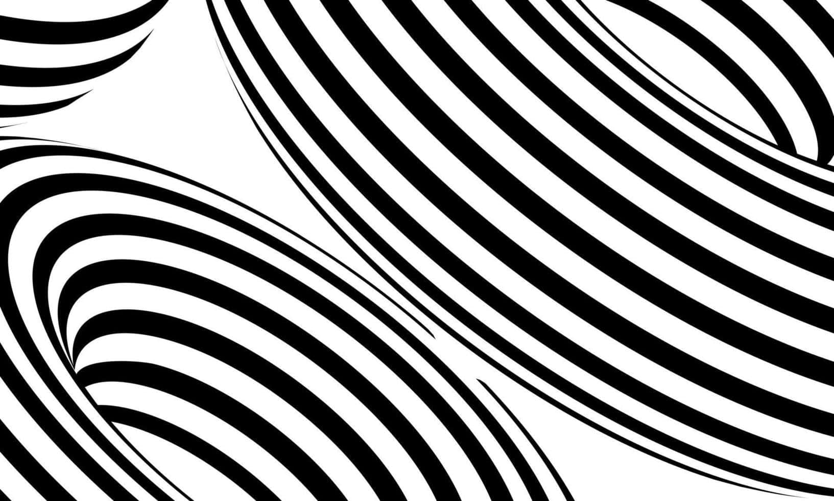 Abstract Black White Wavy Lines Background
