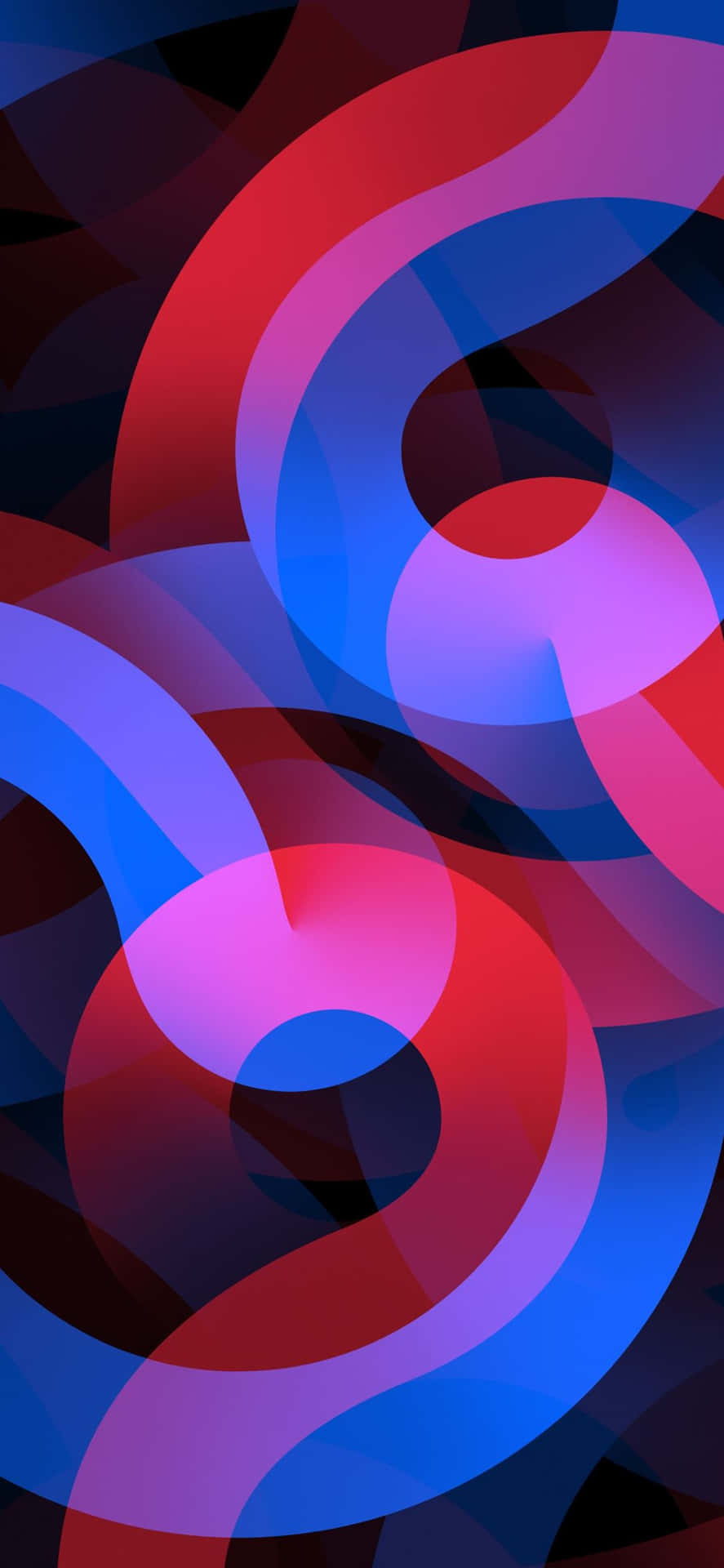 Abstract Blue Red Swirls Mobile Wallpaper