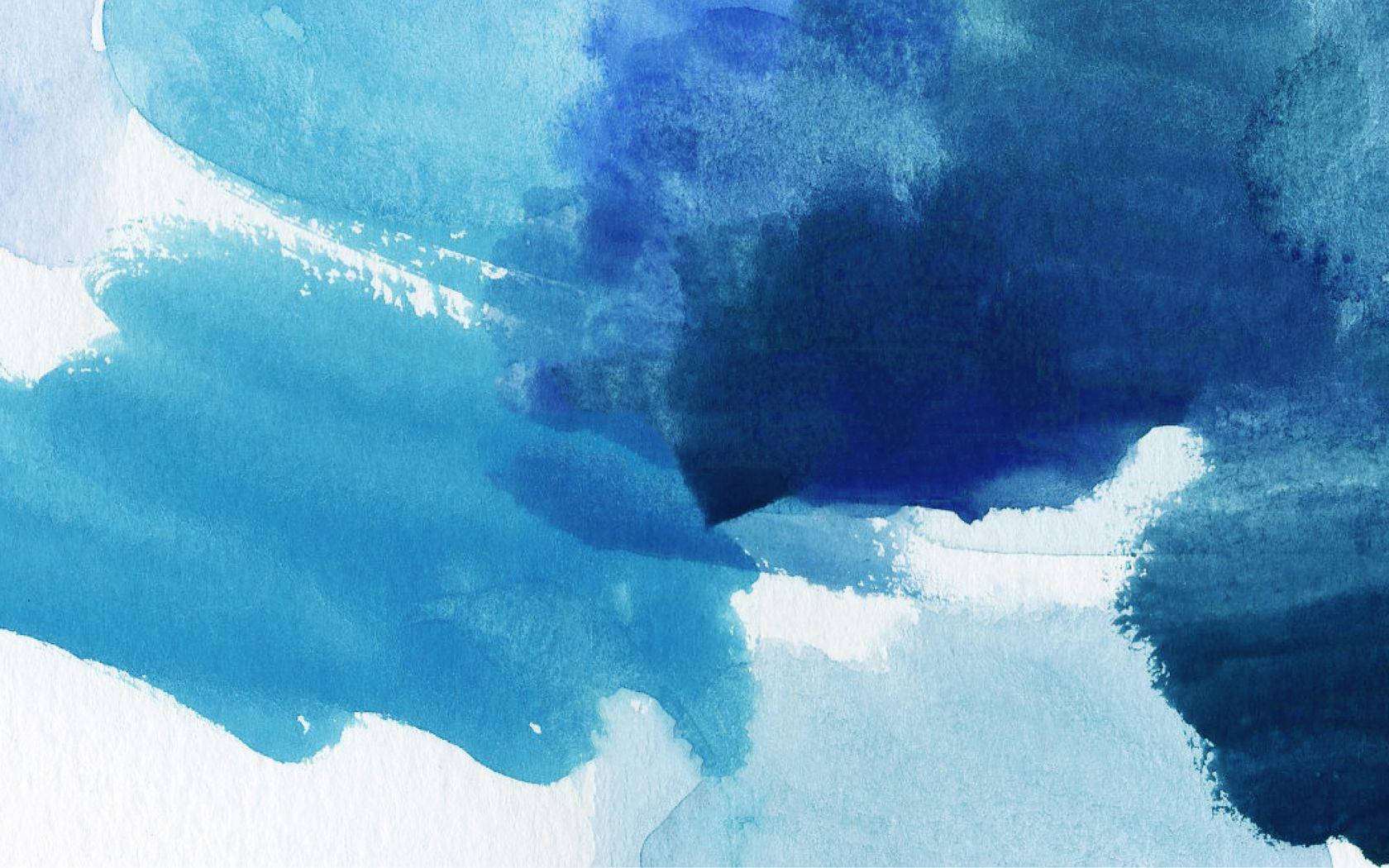 Abstract Blue Watercolor Macbook Pro Aesthetic Background