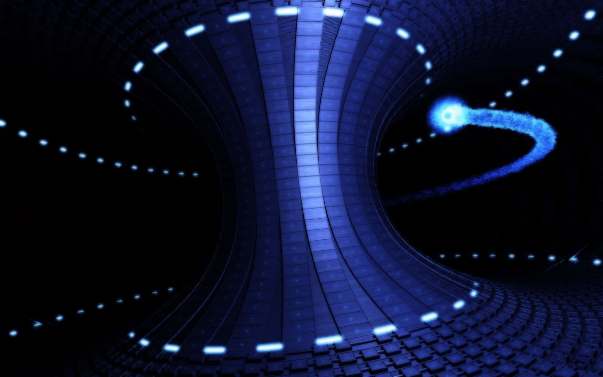 Abstract Blue Wormhole Illustration Background