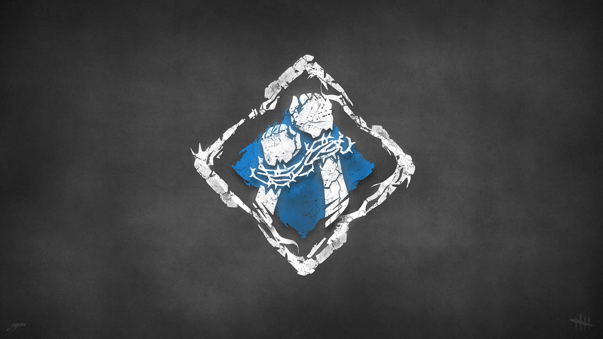 Abstract Blueand White Figure Artwork