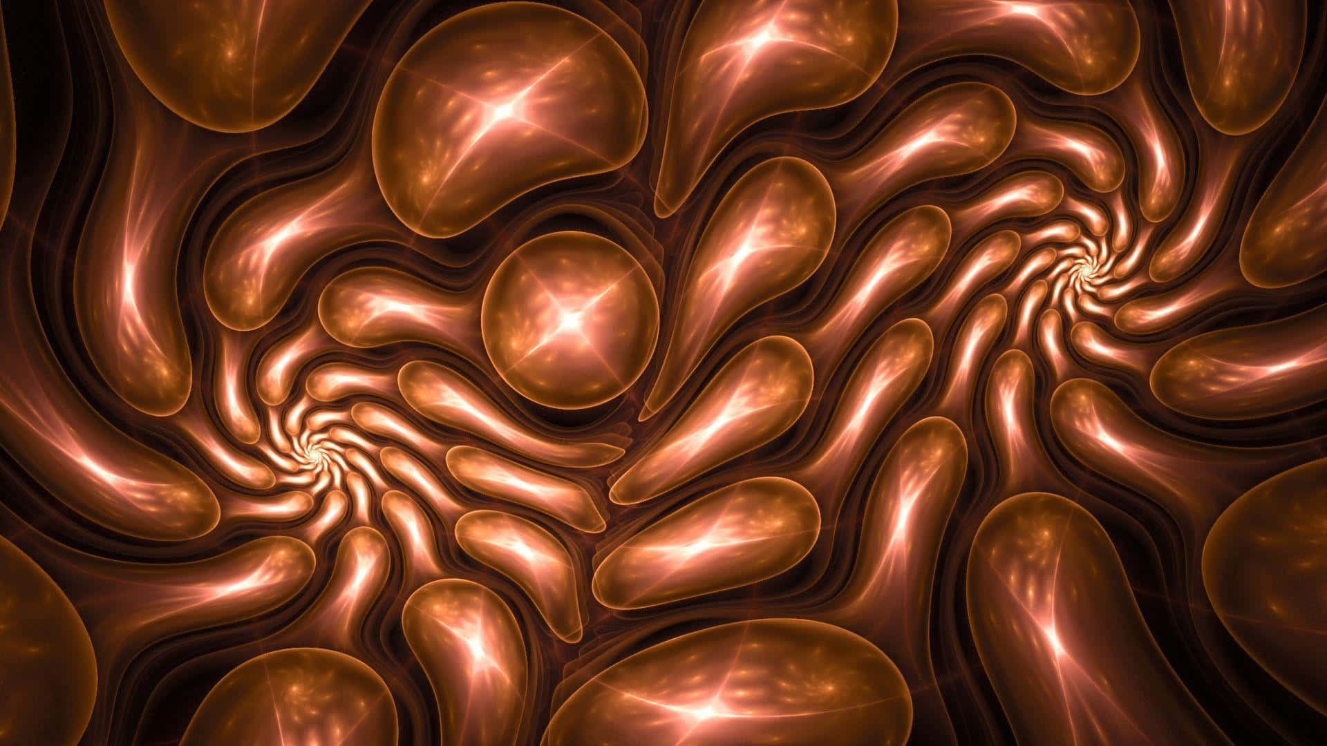 Abstract Bronze Globs Background