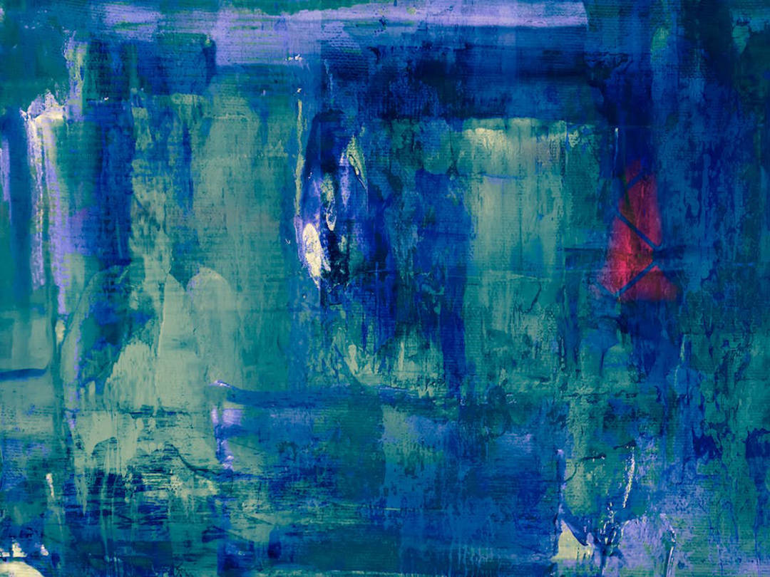 Abstract Brush Strokes Blue Painting Background