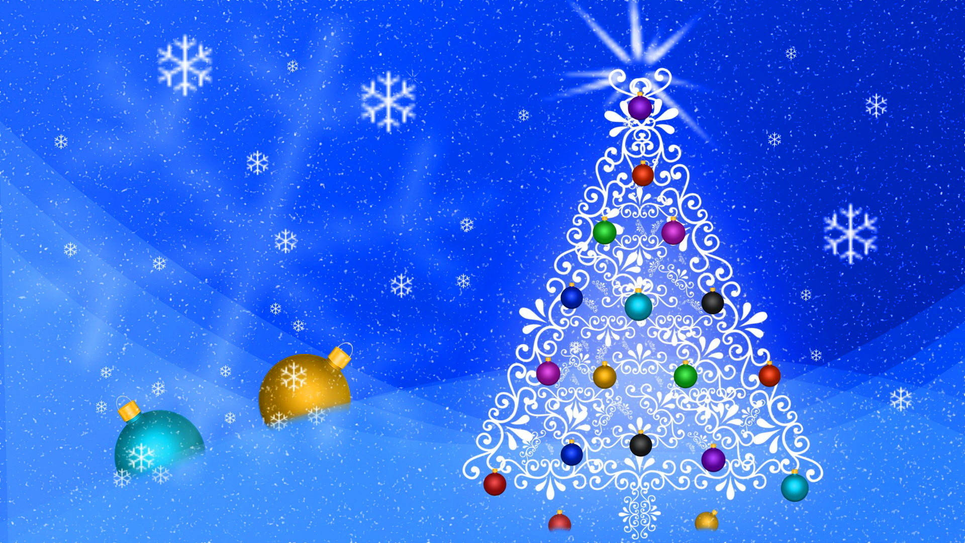 Abstract Christmas Blue Background Background