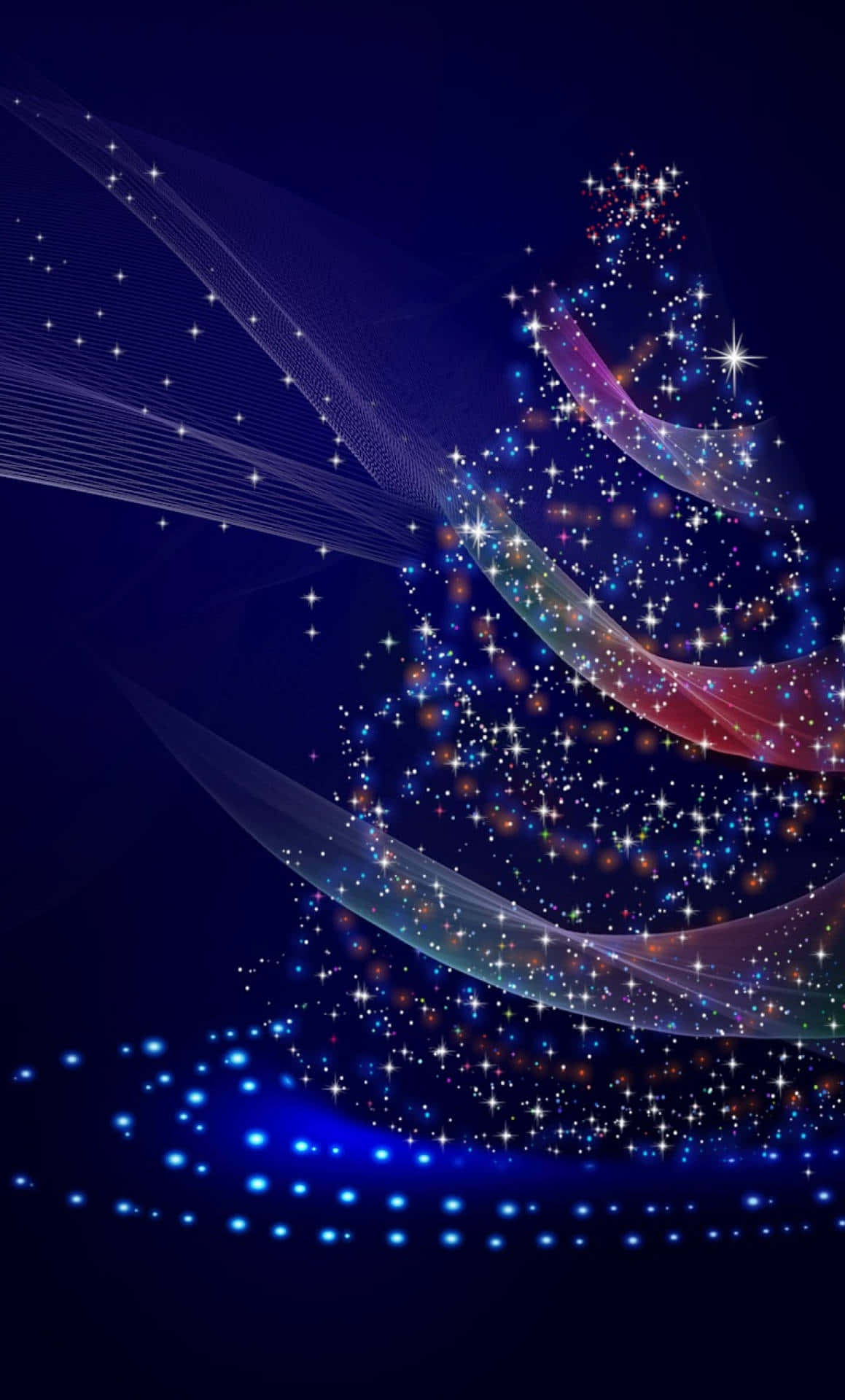 Abstract Christmas Tree Lights Background