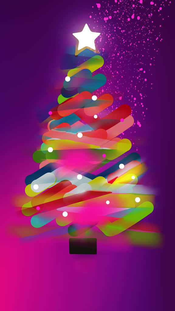 Abstract Christmas Tree Lightsi Phone Wallpaper Background