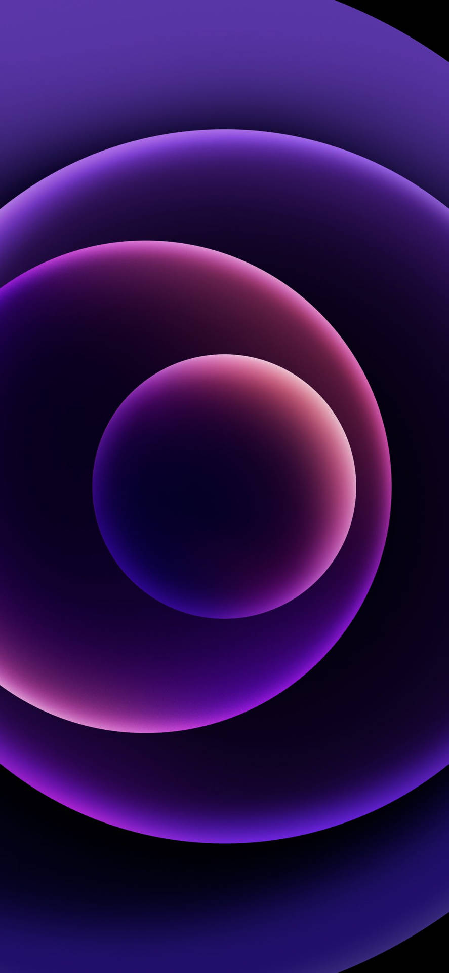Abstract Circles Neon Purple Iphone