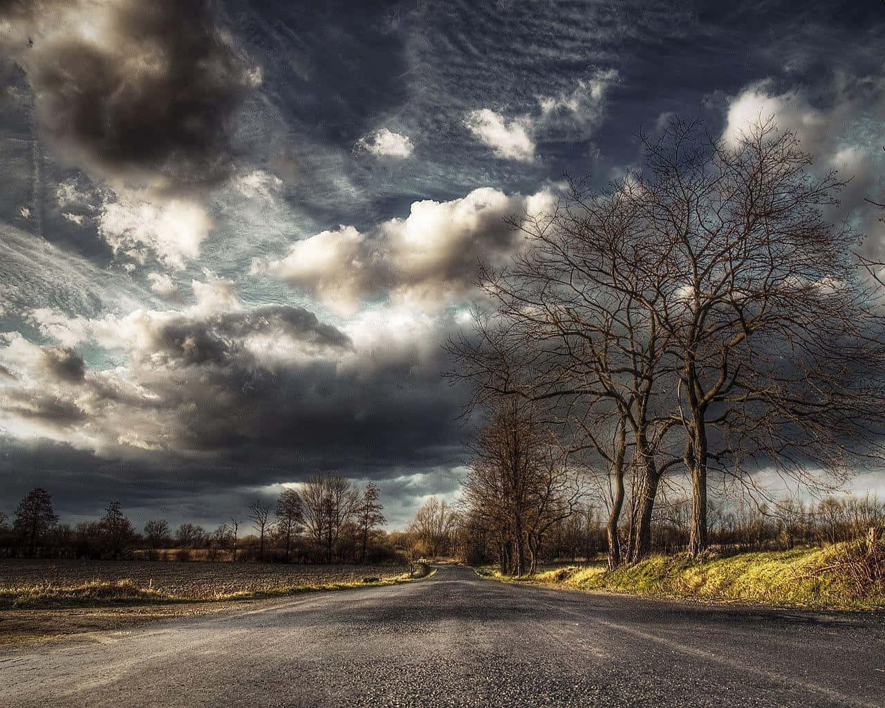 Abstract Cloudy Sky At Twilight Background
