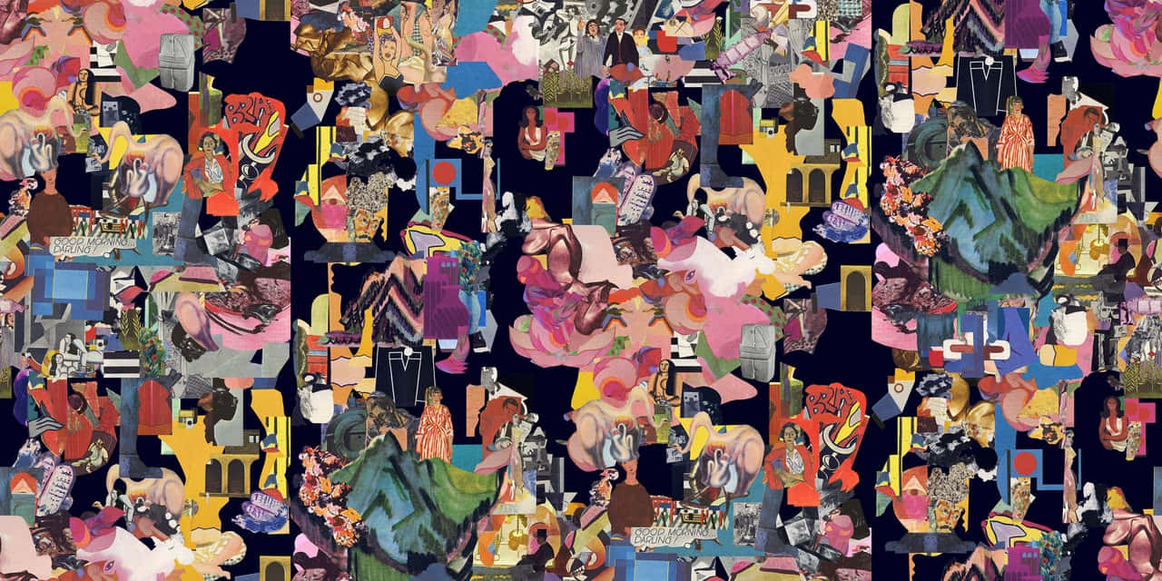 Abstract Collage Artwork Background