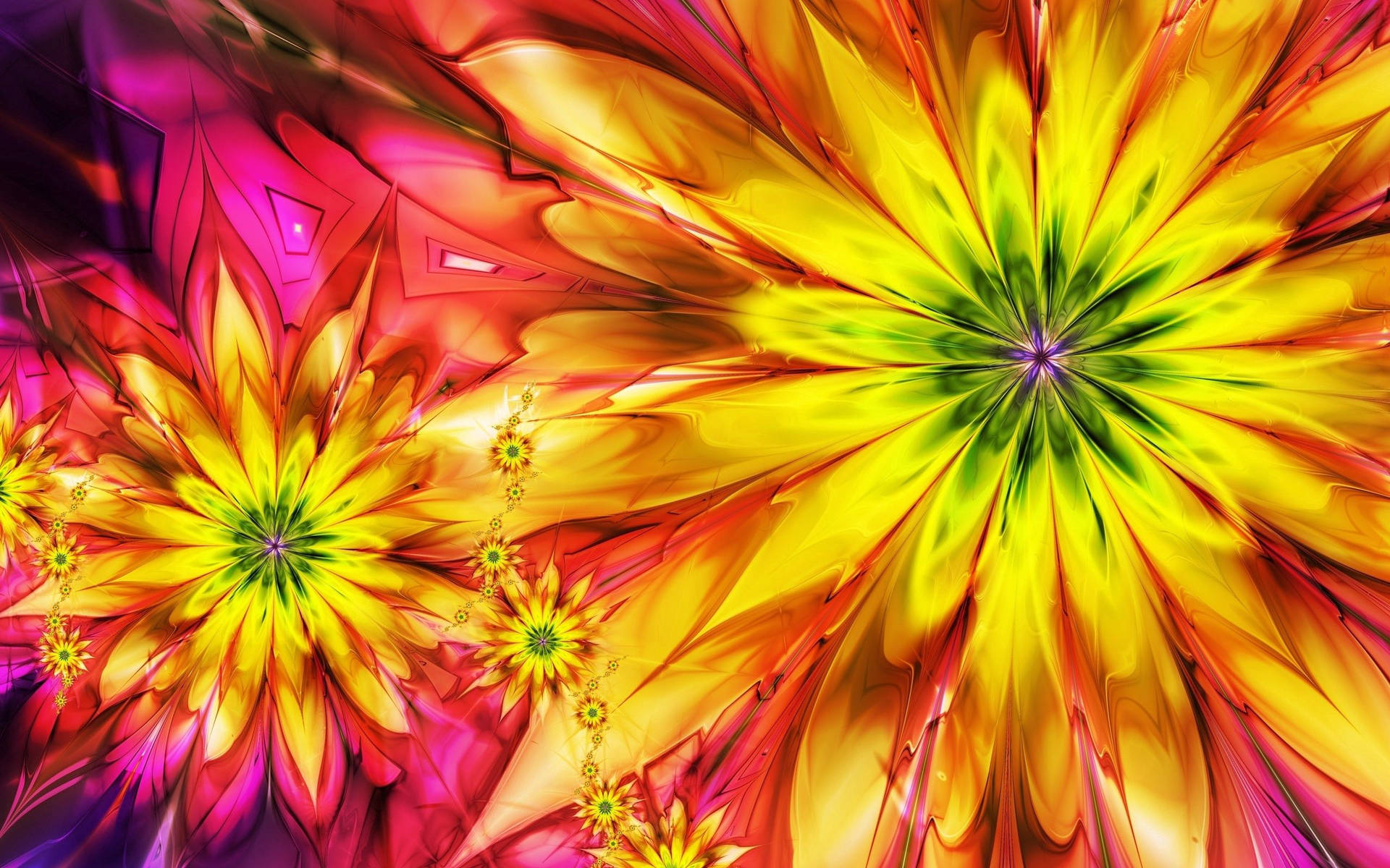 Abstract Color Flower Background