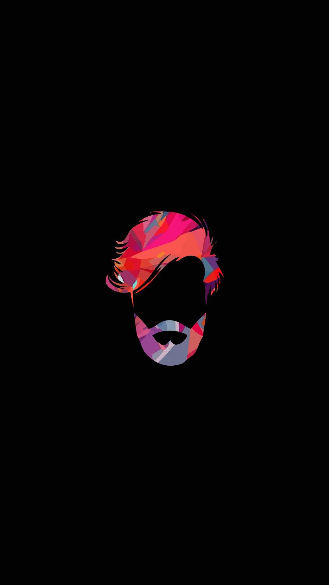 Abstract Colorful Beard Logo Vector Art Background