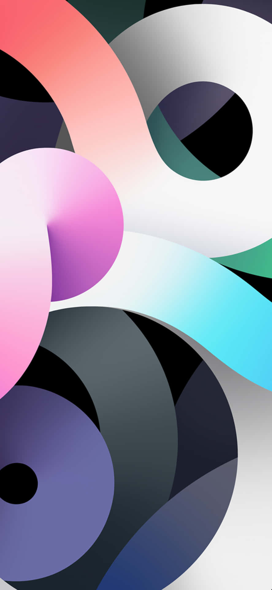 Abstract Colorful Circles Wallpaper Background