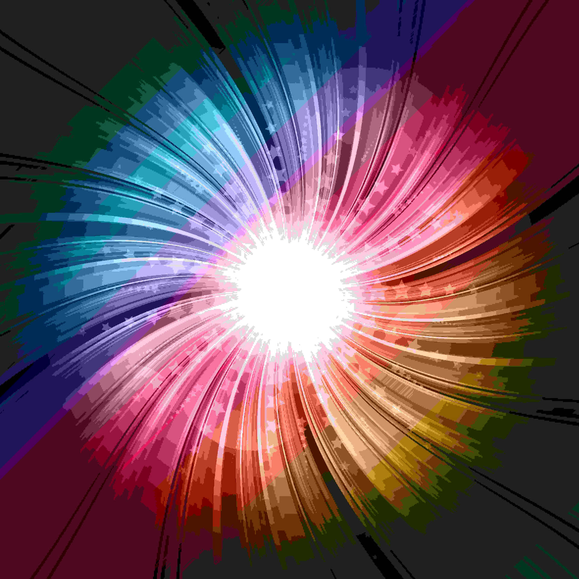 Abstract Colorful Starburst Background Background