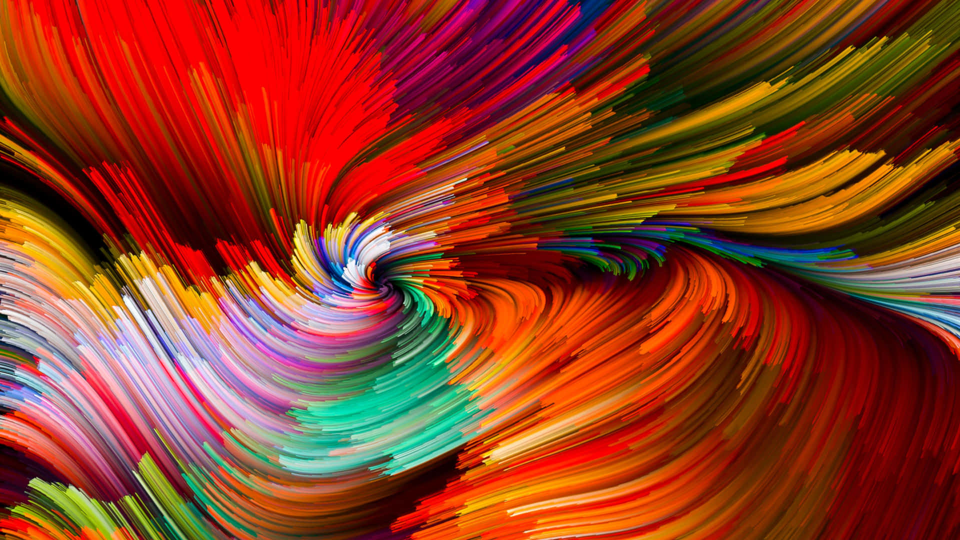 Abstract Colorful Swirls Of Paint Background