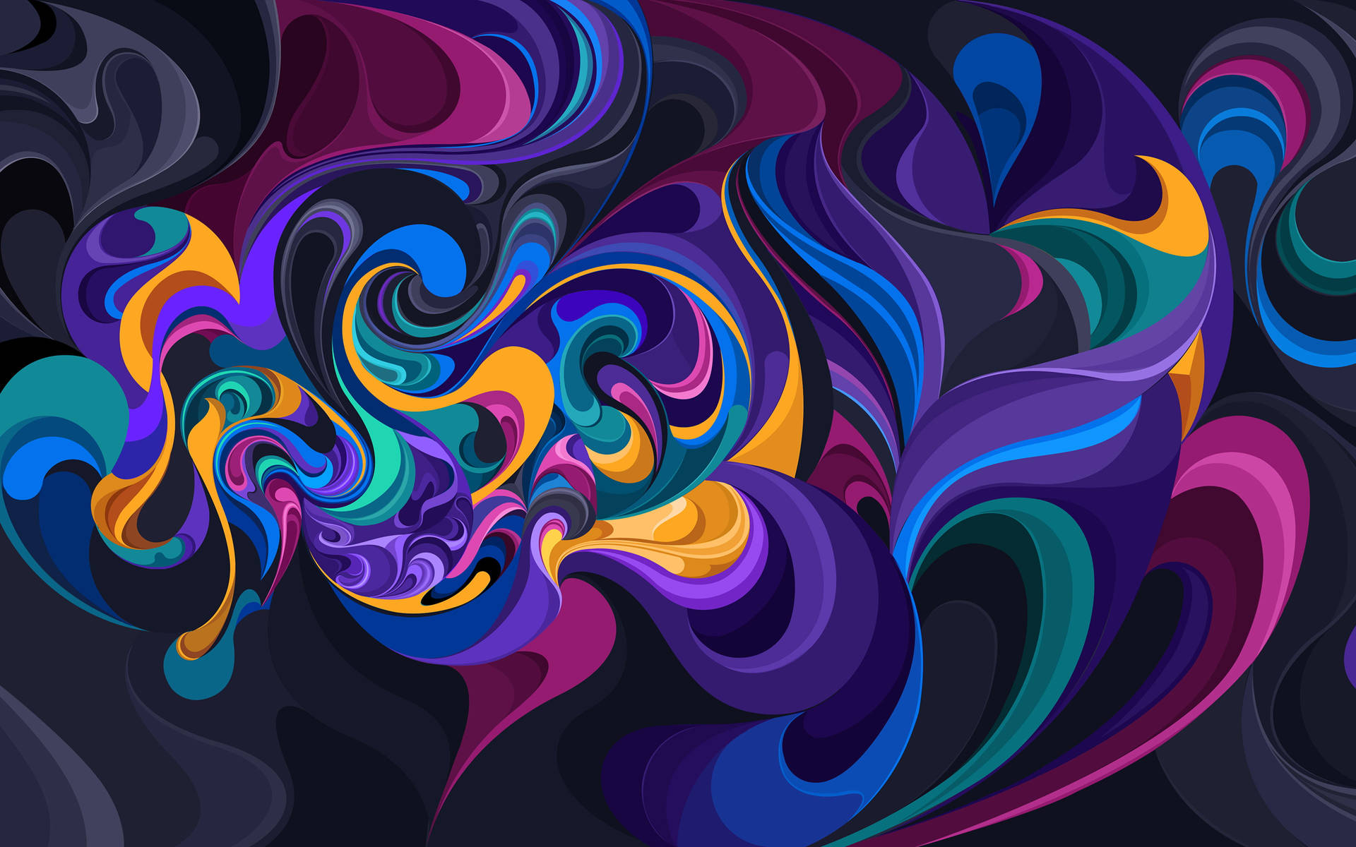 Abstract Colorful Waves Material Design Background