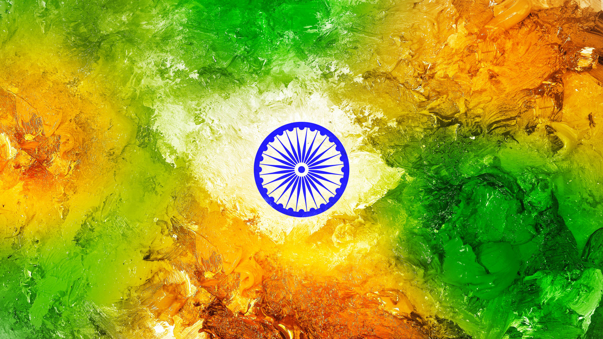 Abstract Colours Of Indian Flag 4k Background