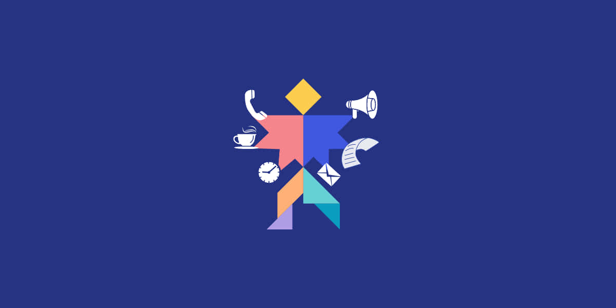 Abstract Communication Collage Background