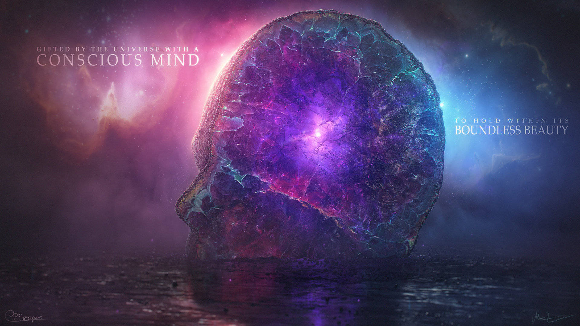 Abstract Conscious Mind Background