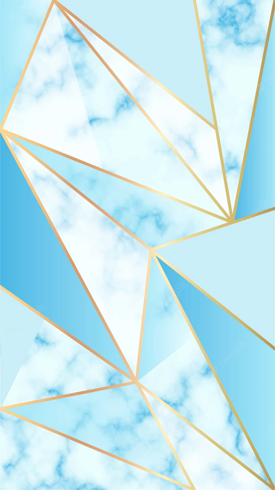 Abstract Design Featuring Bright Blue Geometric Shapes Background