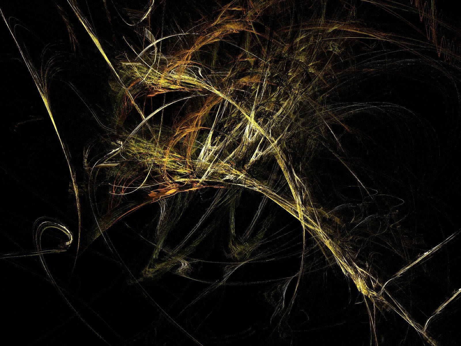 Abstract Design In Black And Gold Background