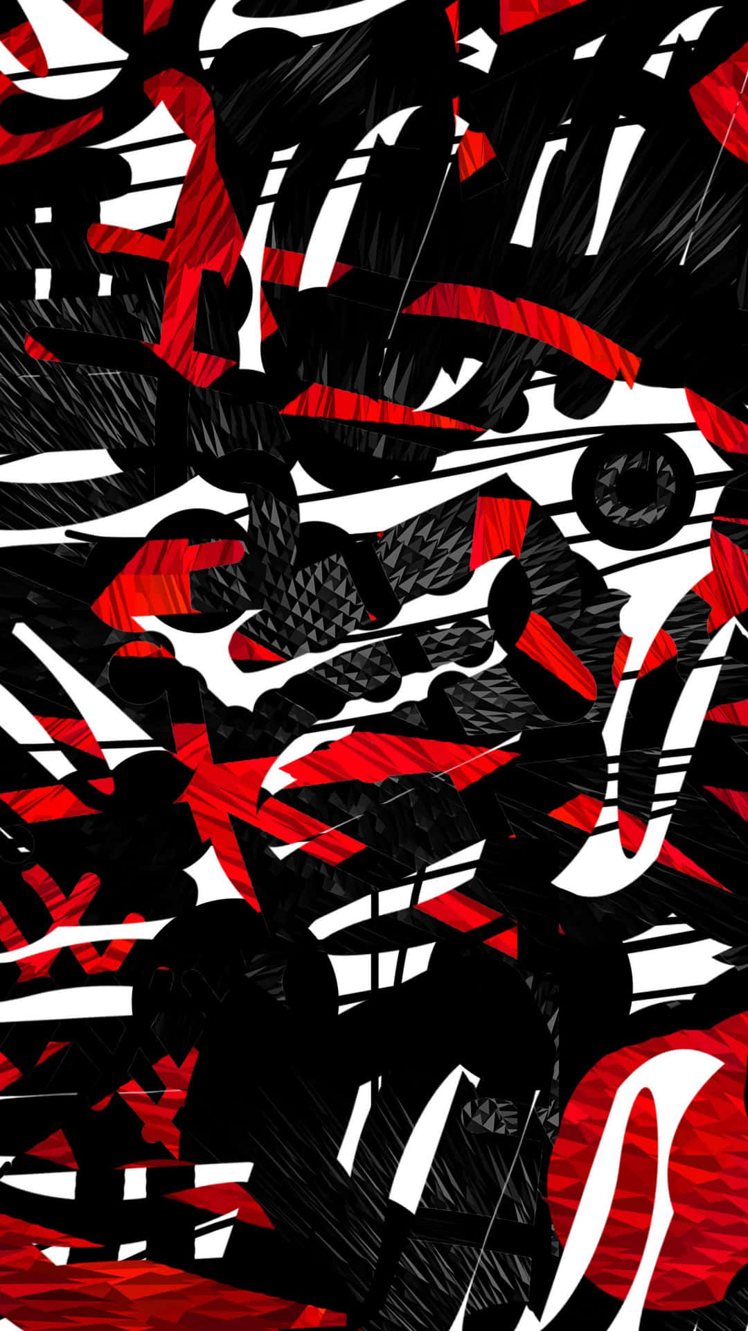 Abstract Design In Red, White, And Black Background