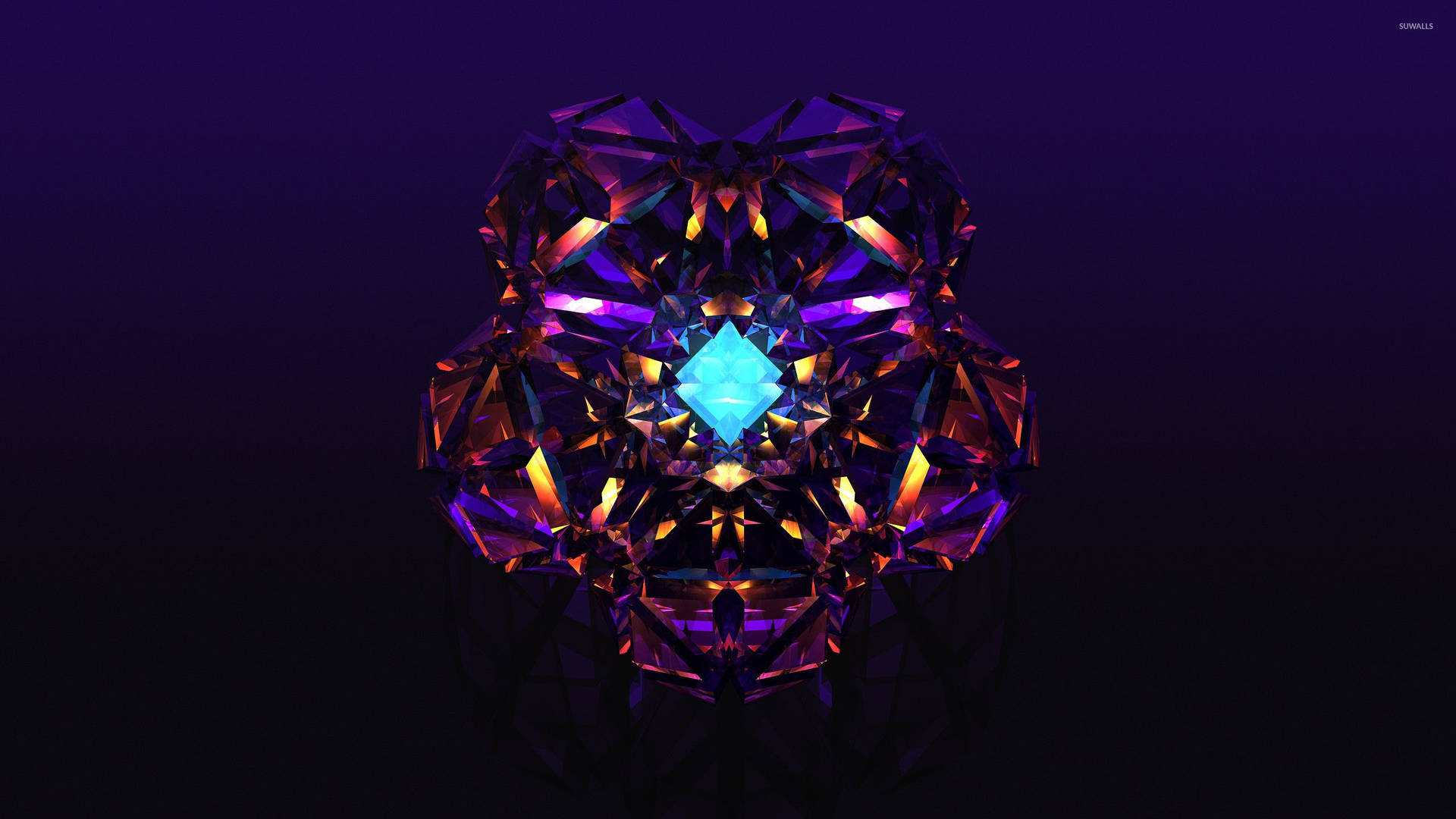 Abstract Diamond Kaleidoscope Art Background