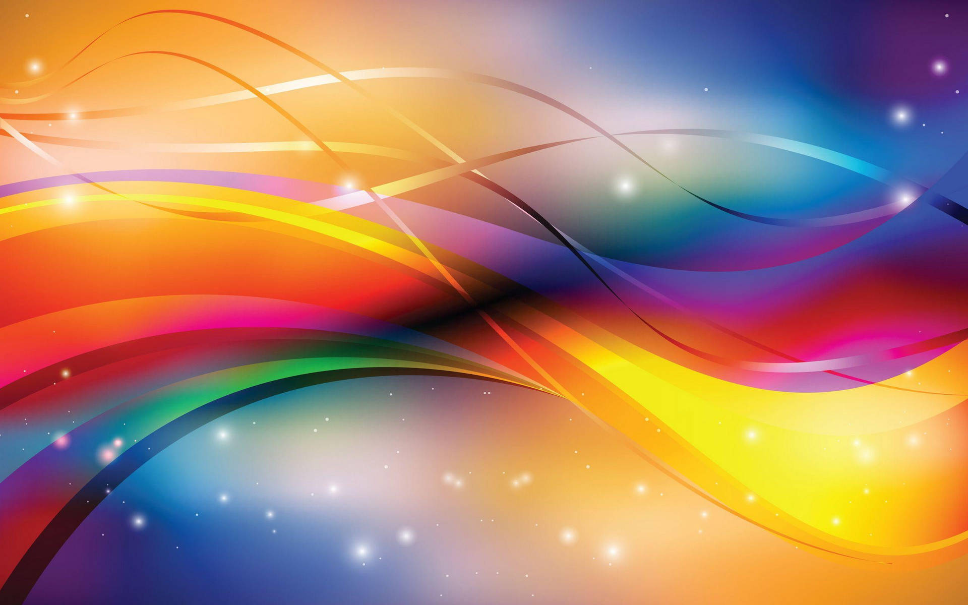 Abstract Digital Vibrant Wave Design