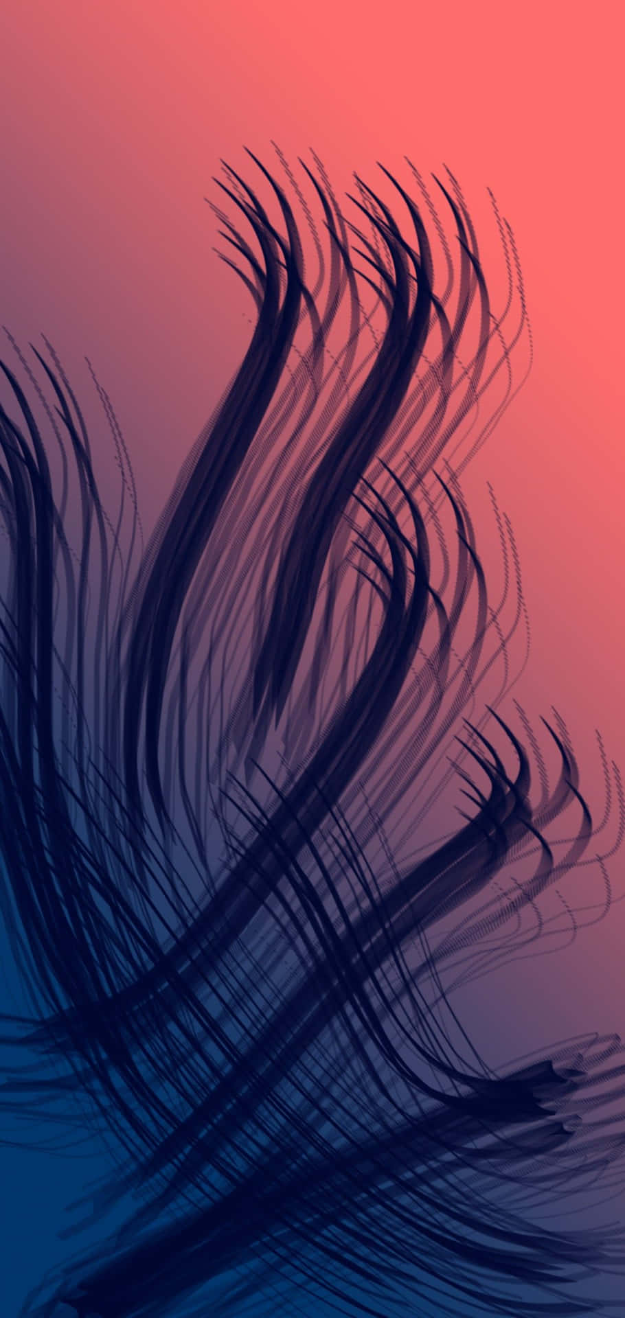 Abstract Featherlike Design Samsung Note20 Wallpaper Background