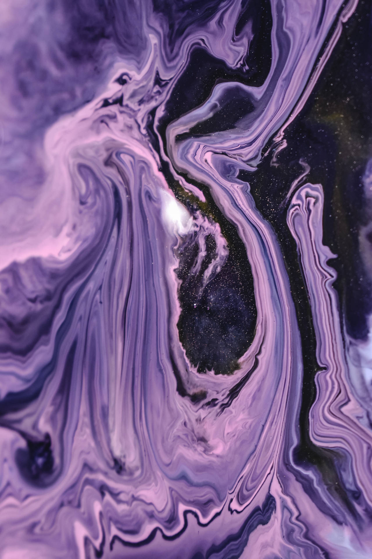 Abstract Fluid Dark Purple Iphone