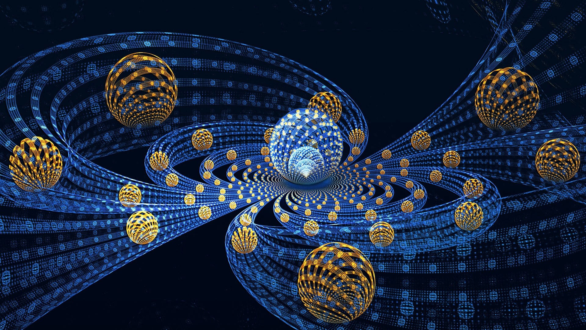 Abstract Fractal Balls 3d Full Background