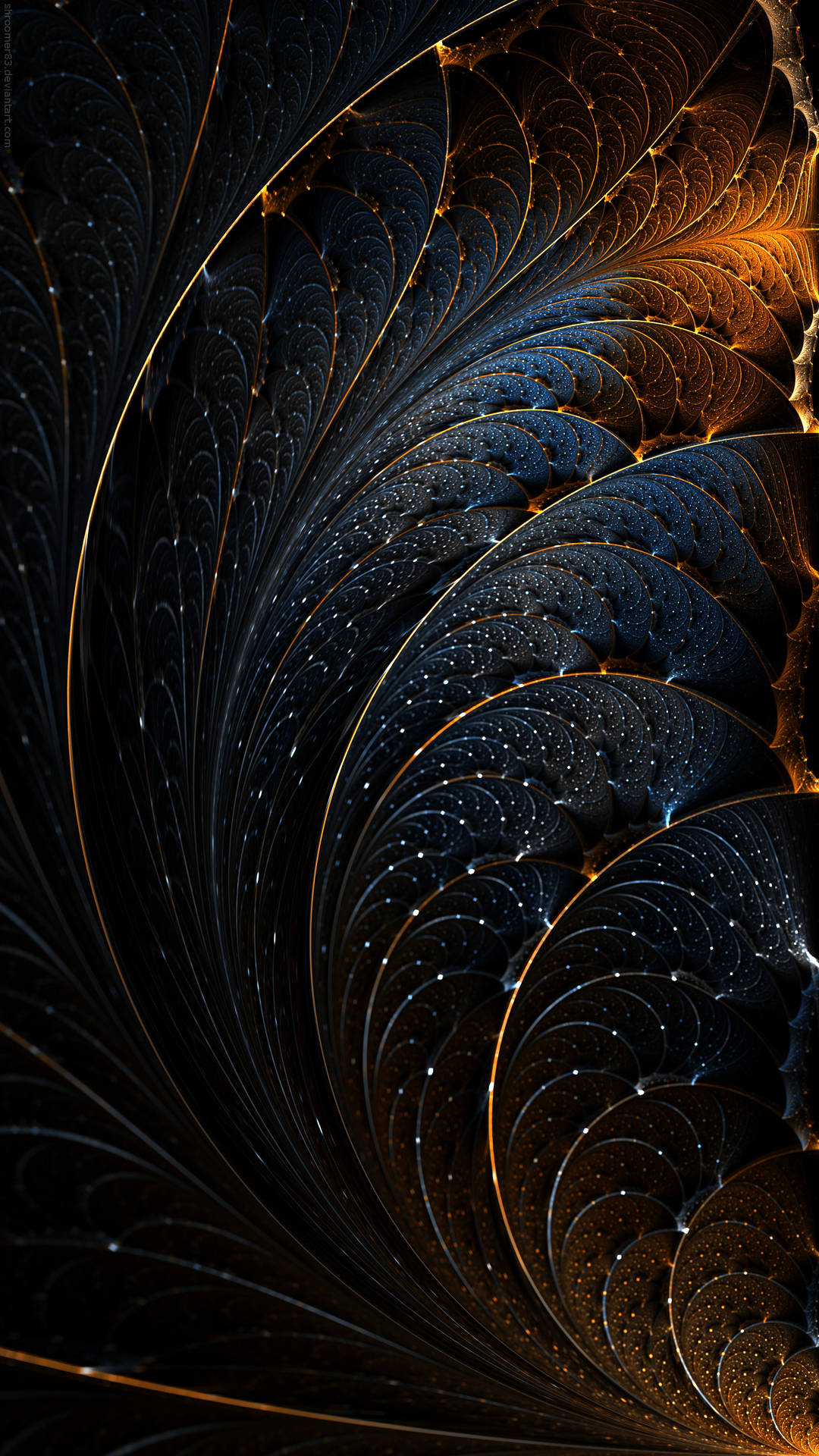 Abstract Fractal Leaf Full Hd Phone Background