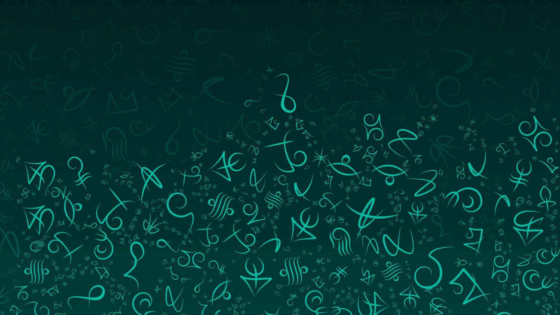 Abstract Glowing Glyphs Background