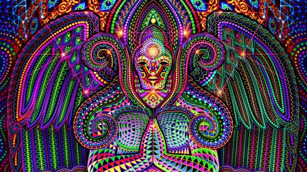 Abstract God Psychedelic 4k Background